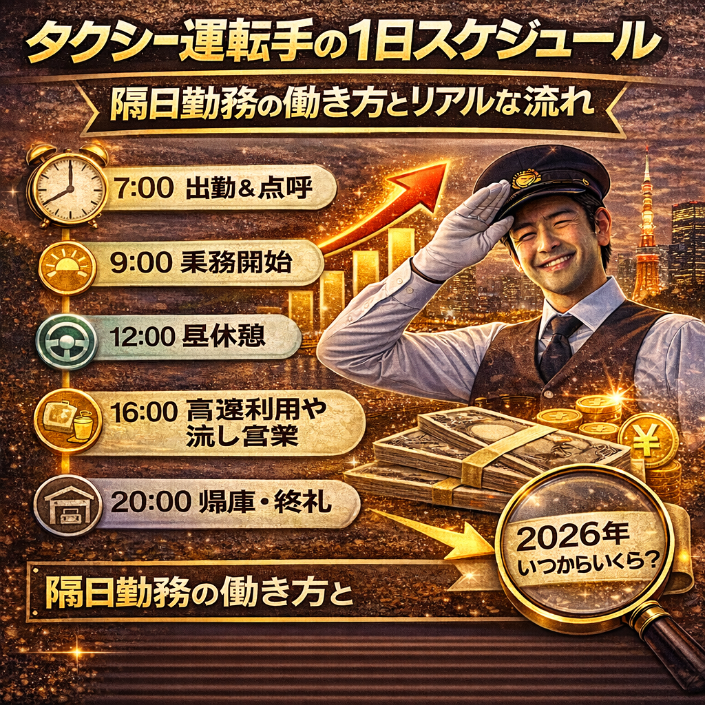 タクシー運転手の1日スケジュール