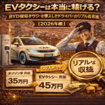 EVタクシーは本当に稼げる？BYD電気タクシーを導入したドライバーのリアルな収益【2026年版】