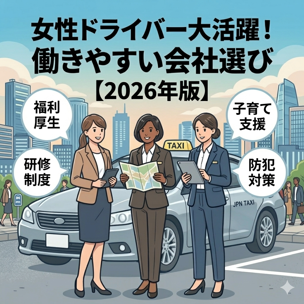 女性ドライバーが働きやすいタクシー会社の選び方と求人情報【2026年版】