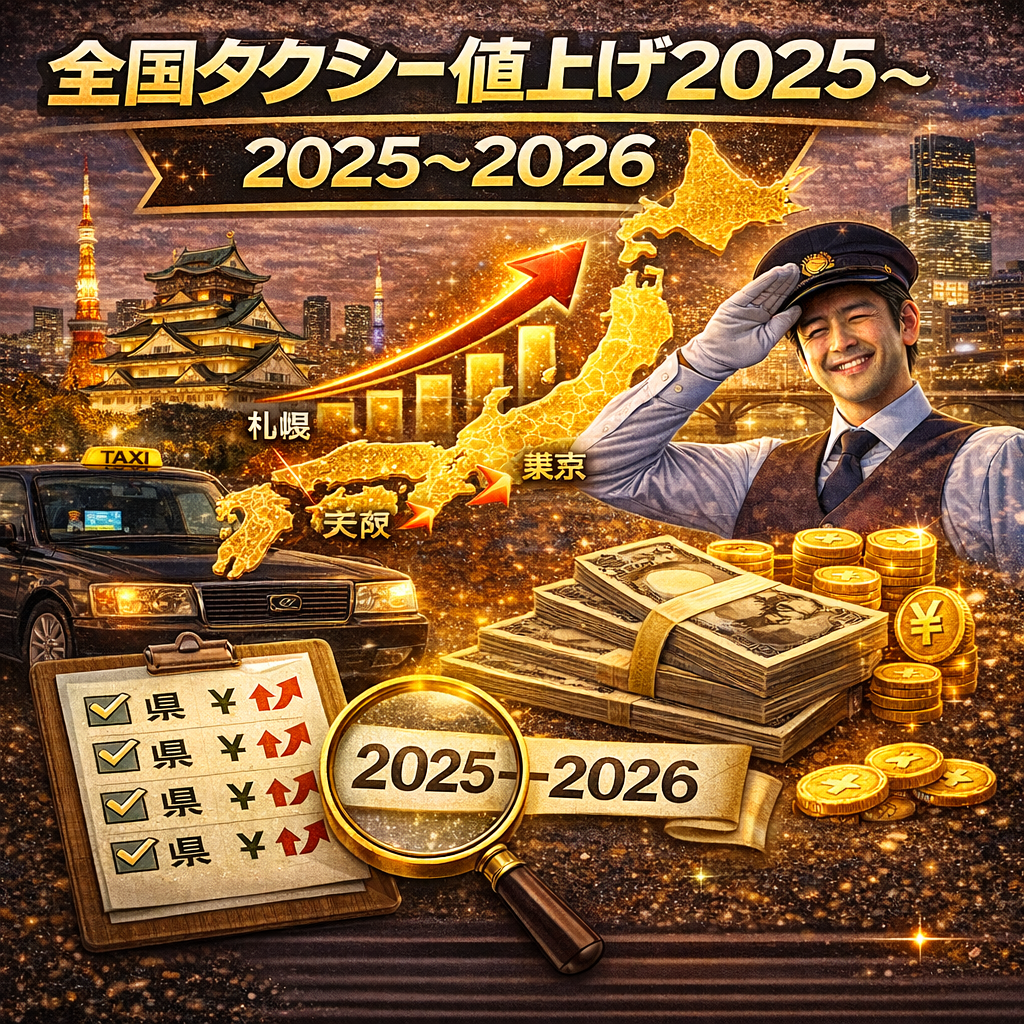 全国タクシー値上げまとめ