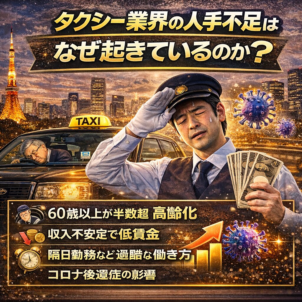 タクシー業界の人手不足はなぜ起きているのか？